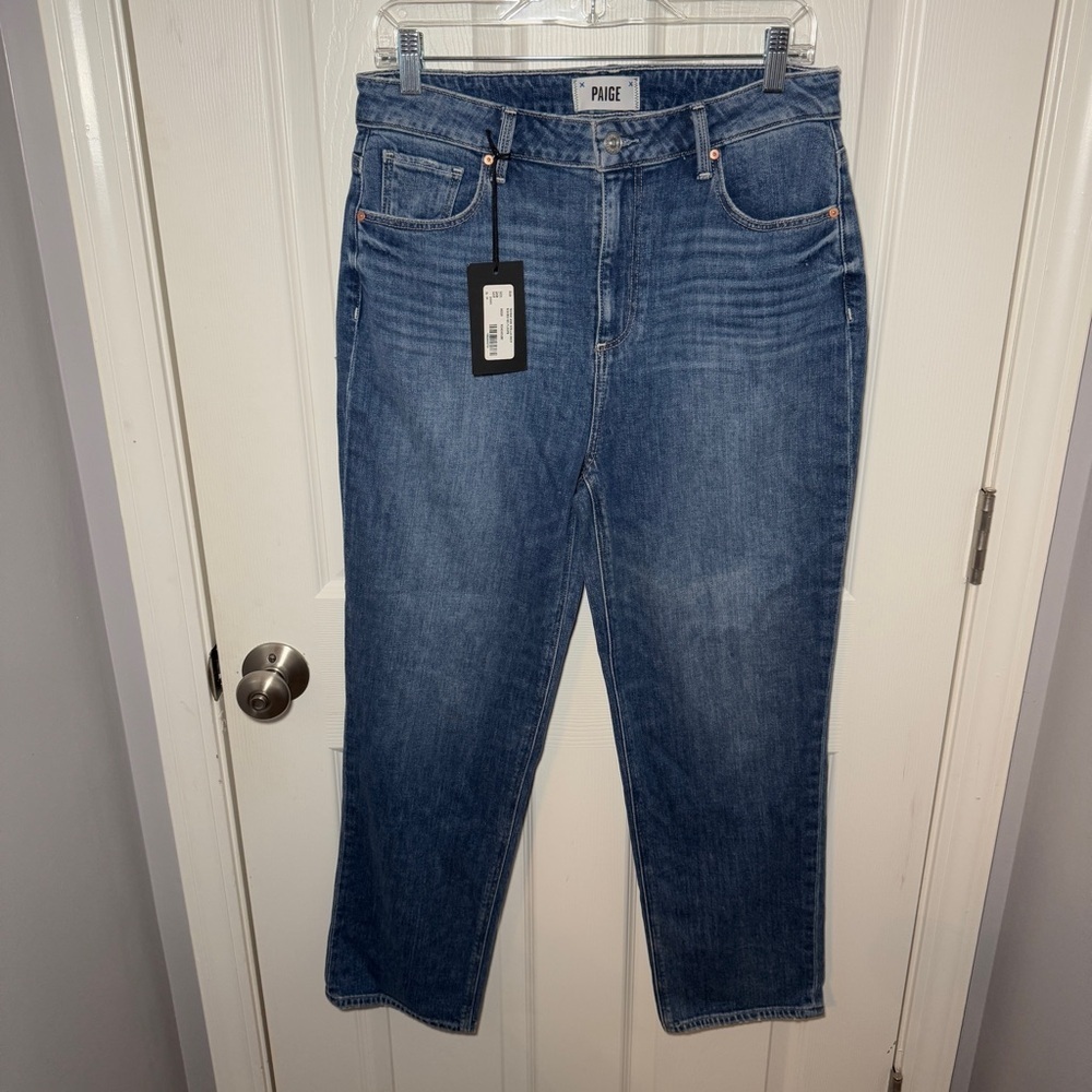 NWT Paige Stella Straight Leg Crop Jean